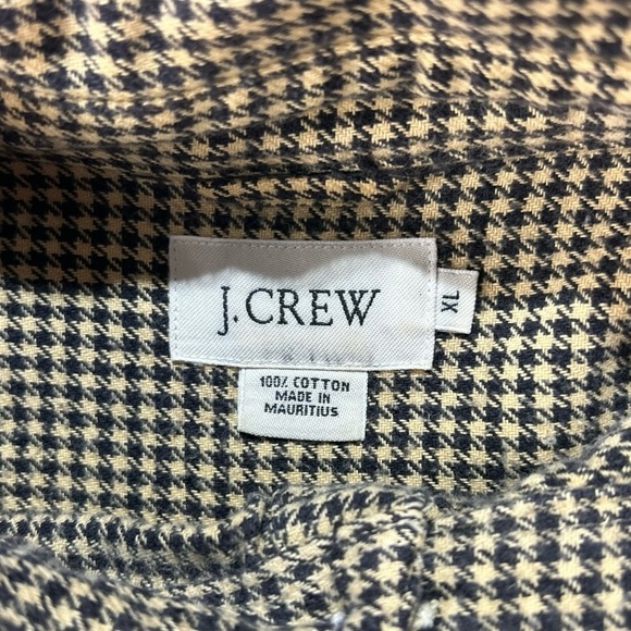 Vintage J.Crew Flannel Button Down Shirt Mens XL Houndstooth 100% Cotton Y2K - Picture 5 of 9